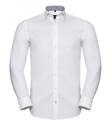 Men´s L/S Tailored Contrast Herringbone Shirt